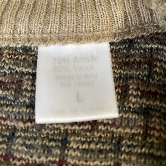 Collezione Dante Wool Blend Sweater Large Made In Italy Fall Winter Heritage - Picture 3 of 9
